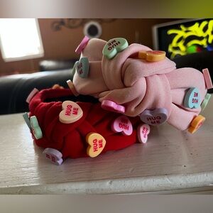 Valentine Day Conversation Heart Set of 2 Headbands